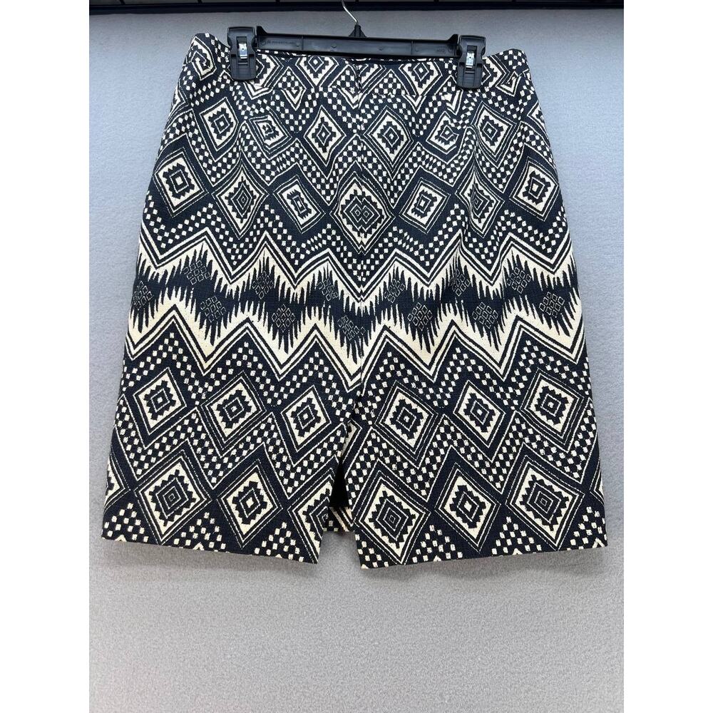 J. Crew The Pencil Skirt Women's Size 4 Aztec Print Lined Cotton Preppy - Picture 6 of 9